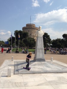 The iconic White Tower on Thessaloniki's seafront.