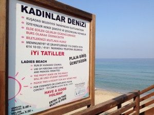 The renowned Ladies Beach in Kuşadasi.