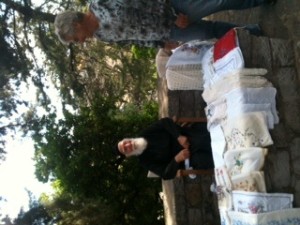 Chatting about Mount Athos with a monk on Patmos.