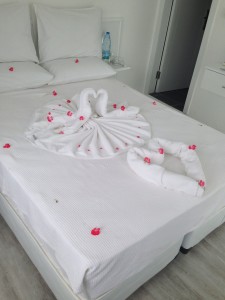 Bed decoration in Bodrum.