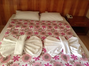 Bed decoration in Çeşme.