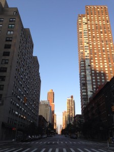 Looking downtown from 90th St. at 6 am.