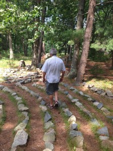 The Idiot explores the maze at a Benedictine abbey.
