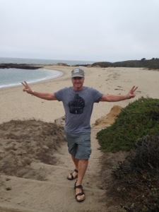 Walking the Pacific Ocean near Santa Clara.