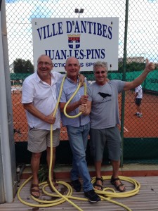 Rene, Des and The Idiot after a pool workout in Antibes.