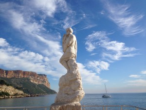 View from the port in Cassis.