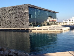 Modern MuCEM dominates the old Marseille port.