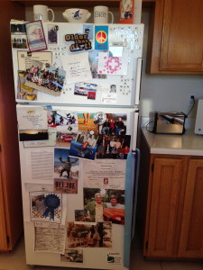 My fridge door is a chronicle of recent close encounters.