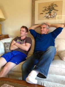 Watching the Macy's parade at Grandma's.