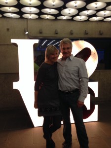 The Robert Indiana LOVE exhibit at the Whitney Museum.