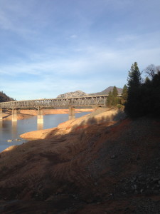 Sunsetting shadows on Shasta Lake.