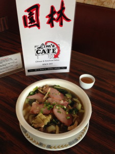 Warming up out of the snow for $10.75 (tea included).