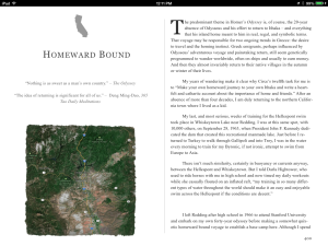 "Homeward Bound" is set in Redding, California, where The Idiot went to school as a boy.