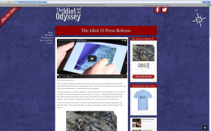 Watch "The Idiot II" book trailer before the release of a new promotional video on the Ides of March.