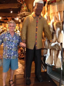 With Nelson Mandela on Capetown's V&A Waterfront. 