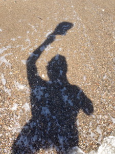 Idiot-ic shadow in the sand (Turkey).
