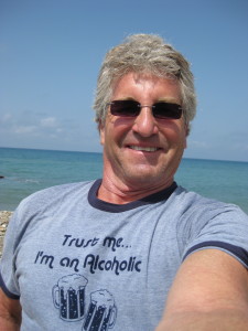 Modeling a T-shirt in Sicily.