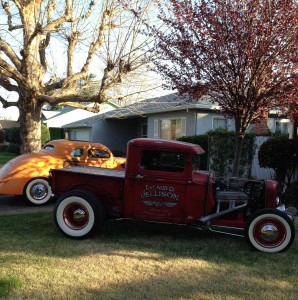 Getting ready for an "American Graffiti" evening on the town.