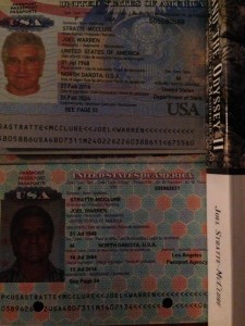 Out with much-used 2004-2014 passport. In with fresh 2014-2024 (top).