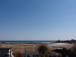 Nothing beats some haddock chowder from the Causeway restaurant on my terrace at the Vista Motel.