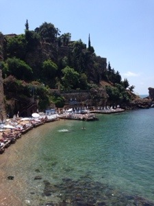 A swimming hole in downtown Antalya.