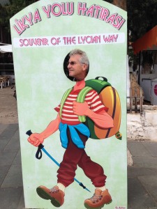 The Idiot looks confident as he leaves Kaş on the Lycian Way. 