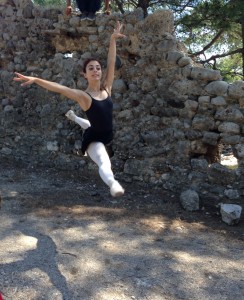 Cultural History: A ballerina does a photo shoot at the Phaselis ruins.