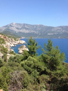 Nature: A view of the Mediterranean coast. 