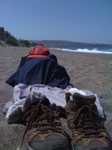 The Idiot bathed nude in Crete to spread his motto: "Don't Turn Crete To Concrete."