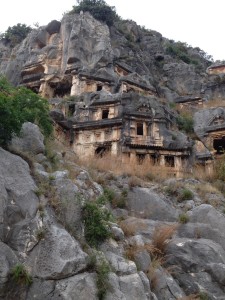 Myra's iconic rock-cut tombs.