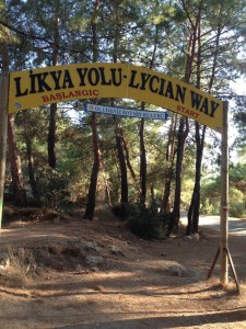 A clearly marked kick-off to the Lycian Way near Fethiye.