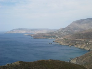 A stretch of coast in the Peloponnese.