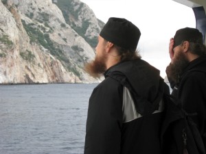 The rugged Mount Athos peninsula.