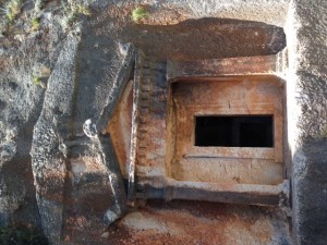 A Lycian tomb on a now-Greek hillside.