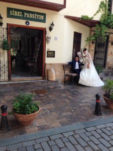 This couple wanted shots taken throughout Antalya's old city.
