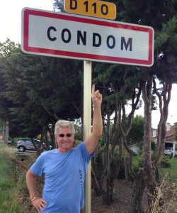 The Idiot arrives in Condom, France, and immediately....