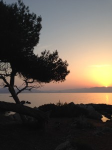 The Idiot spent the year's longest day and shortest night at the Abbaye de Lerins Cistercian monastery  on an island off Cannes.