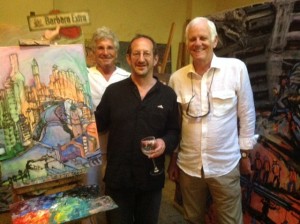 After-party at the Nice studio of American painter Jeff Hessing, who is moving his self-promotion act/art to Shanghai in August.