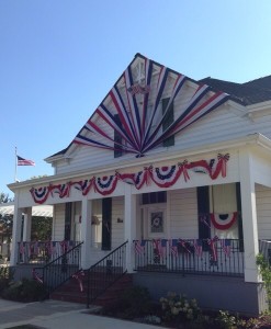 The former home of Judge Richard Eaton looks ready to party on the 4th of July.