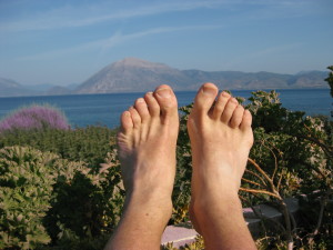 My feet after MedTrekking more than 7,000 kilometers.