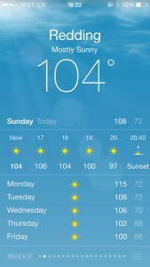 Playing hard because it won't be this "cool" again for a few days. 115 tomorrow!