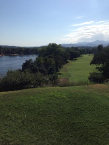 The drive off the hill onto the first fairway at the RCC was always humbling for The Idiot.