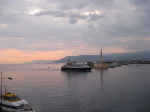 The port of Messina on Sicily, the largest island in the world's largest inland sea.