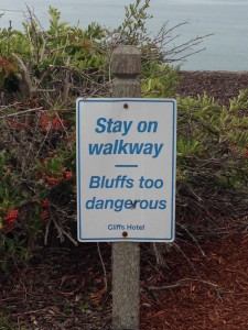 The Cliffs Hotel blames is on the bluffs.