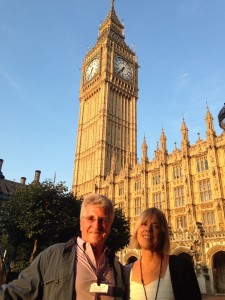 Big Ben, The Idiot and Liz Chapin in London. (Photo: Lord Brooke of Alverthorpe)