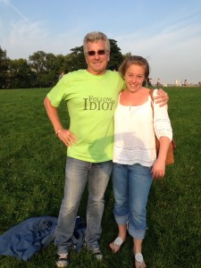 The Idiot and his daughter Sonia stroll on Primrose Hill. (Photo: Liz Chapin)