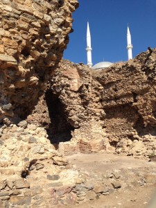 Exploring the Aydincik ruins where restoration of a 5th century mosaic floor is underway.