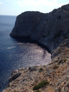 The view from the entrance to the cave, which extends below sea level and opened to the public in 2013.