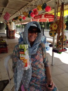 MedTrekking partner Liz Chapin dressed appropriately while walking through Turkey.