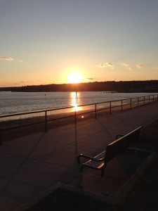 The sun may set in the west but this is still the Atlantic Ocean.